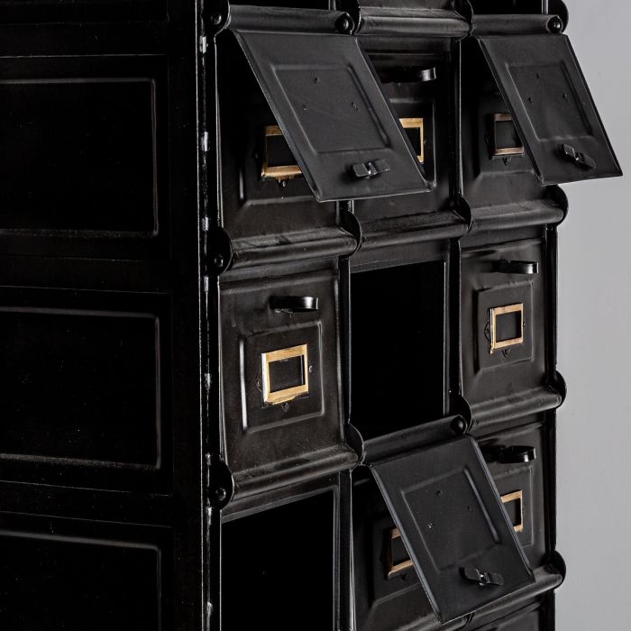Multicajonera Negro Forja, 180 Cm