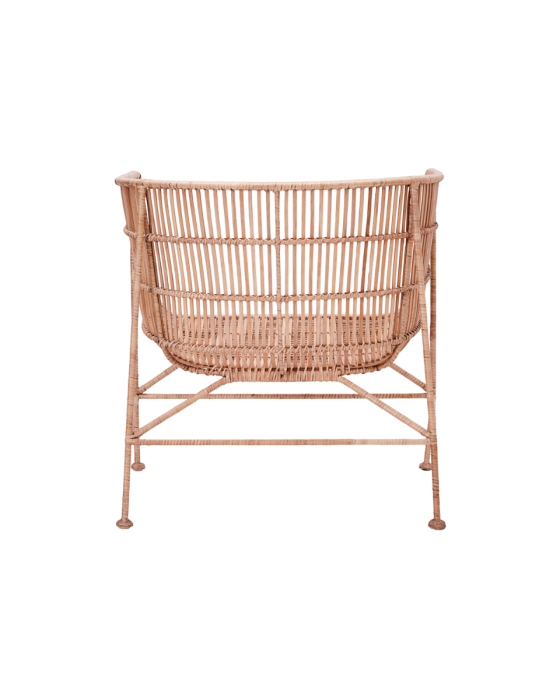 Sillón Terraza Ratán Hierro Natural, 65'5 Cm
