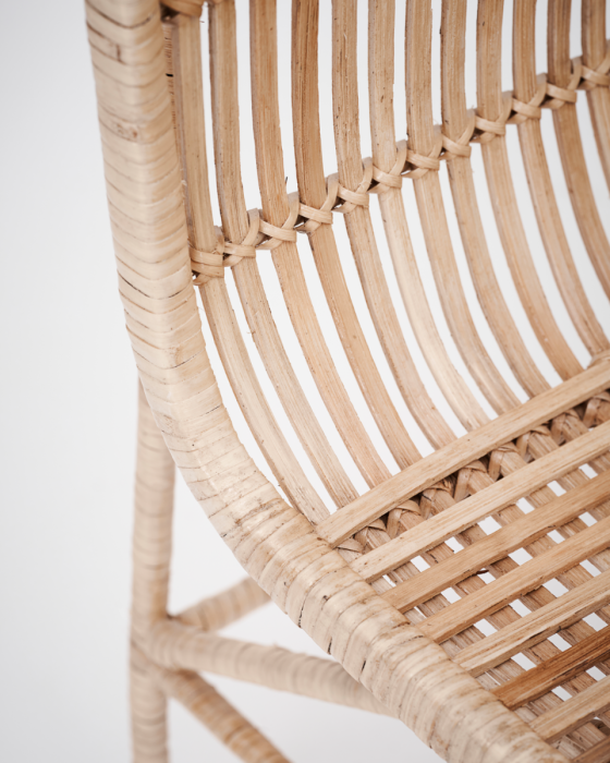 Sillón Terraza Ratán Hierro Natural, 65'5 Cm