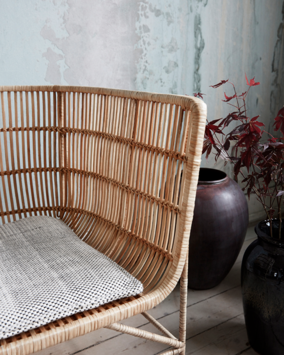 Sillón Terraza Ratán Hierro Natural, 65'5 Cm