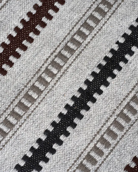 Alfombra Patrón Geométrico Tela Gris Claro, 200 Cm