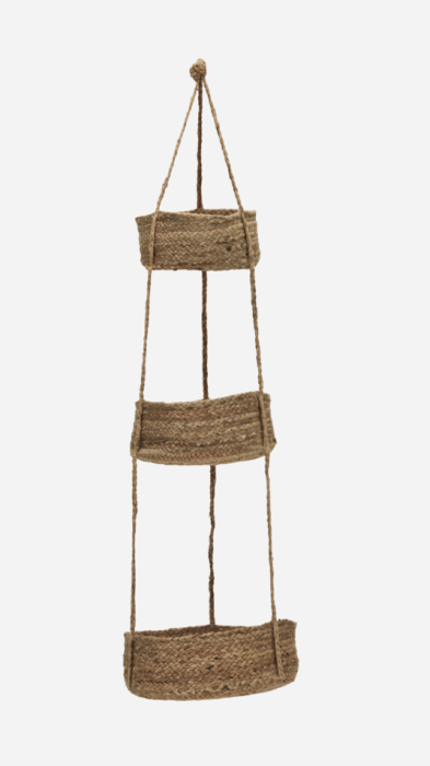 Cesto Colgante Yute Natural, Ø 33 Cm