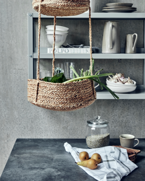 Cesto Colgante Yute Natural, Ø 33 Cm