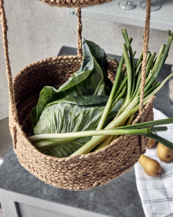 Cesto Colgante Yute Natural, Ø 33 Cm