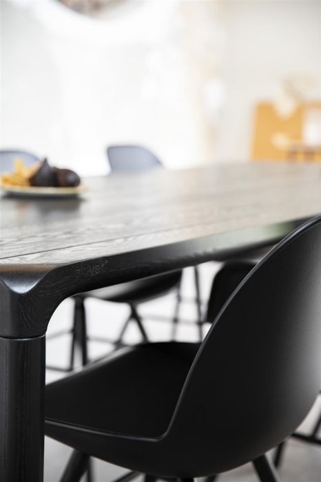 Mesa Comedor Negro Madera Fresno, 220 Cm