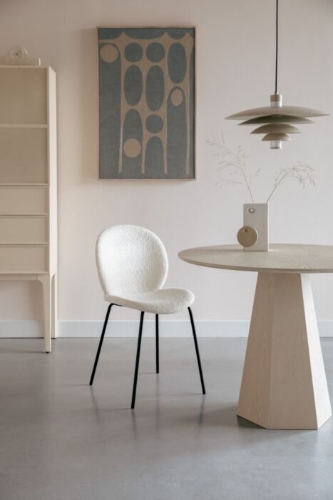 Mesa Comedor Beige Chapa Fresno Madera Fresno, 100 Cm