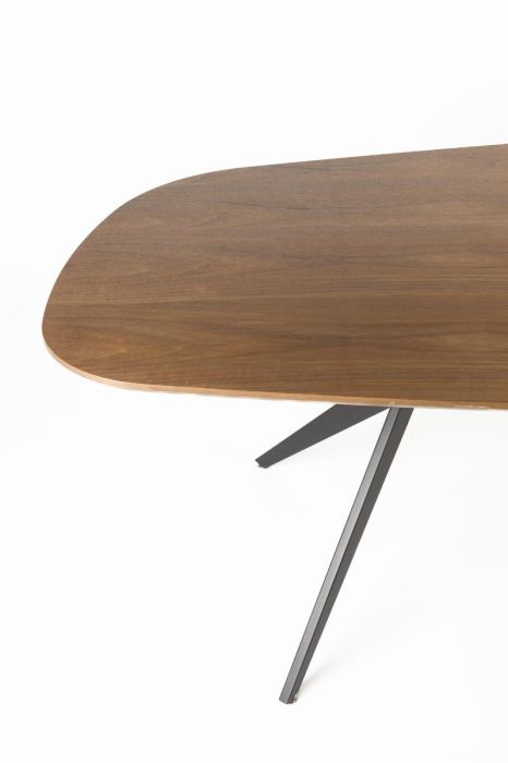 Mesa Comedor Ovalada Marrón Hierro, 180 Cm