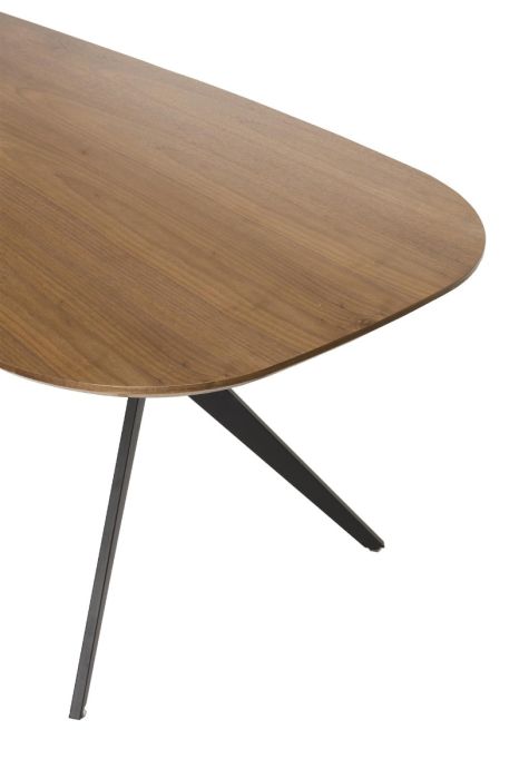 Mesa Comedor Ovalada Marrón Hierro, 180 Cm
