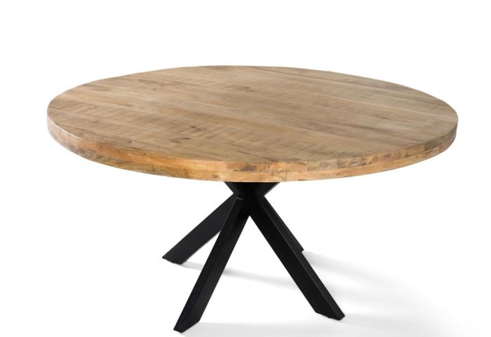 Mesa comedor redonda industrial