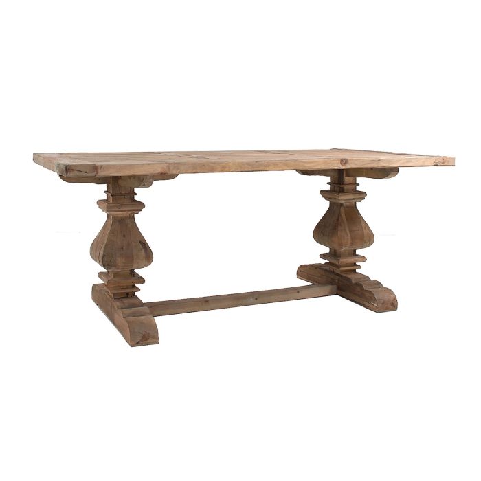 Mesa comedor Pino Reciclado Marrón natural Rectangular, 200 Cm