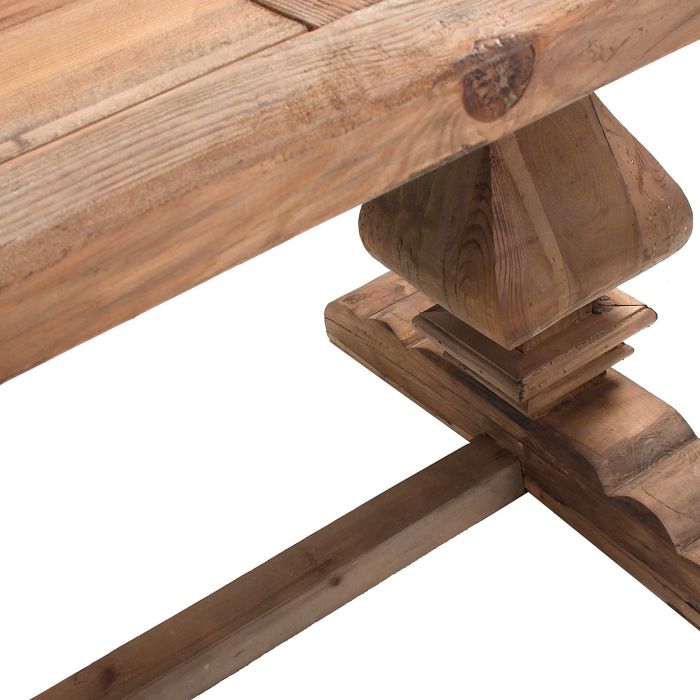 Mesa comedor Pino Reciclado Marrón natural Rectangular, 200 Cm