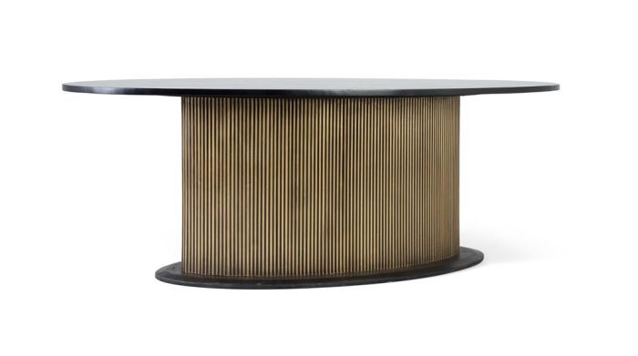 Mesa comedor art decó ovalada