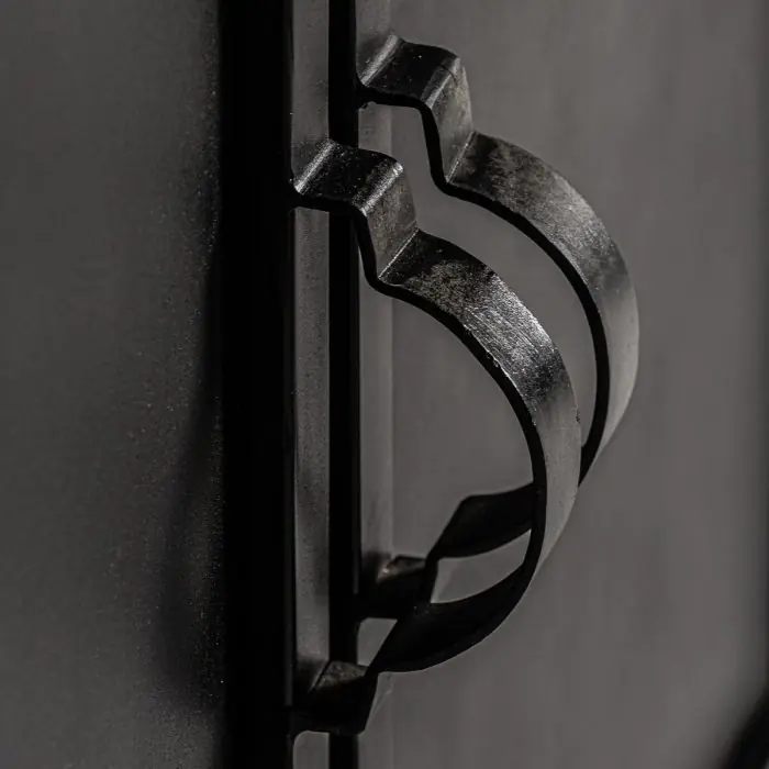 Vitrina Industrial Cristal Hierro Negro, 142 Cm
