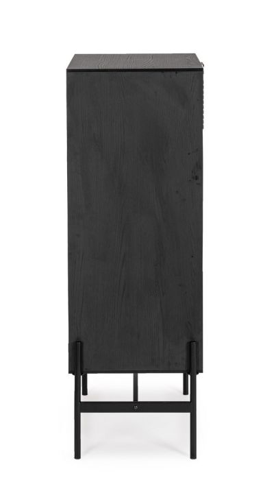 Sinfonier 5 Cajones Madera Fresno Negro Natural, 64 Cm
