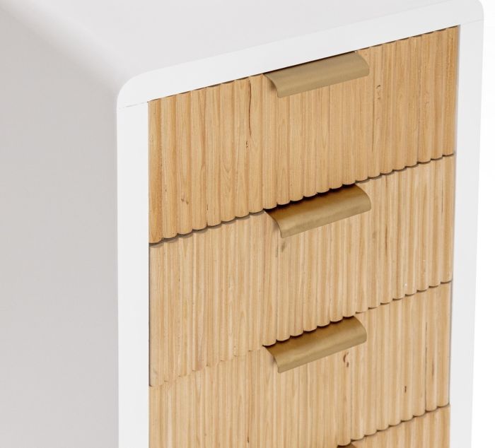 Sinfonier 5 Cajones Blanco Natural, 40 Cm