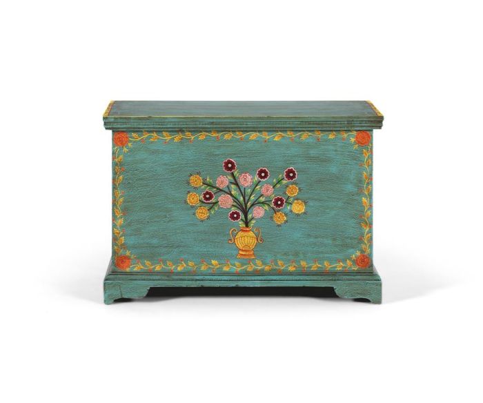 Baúl azul turquesa oriental