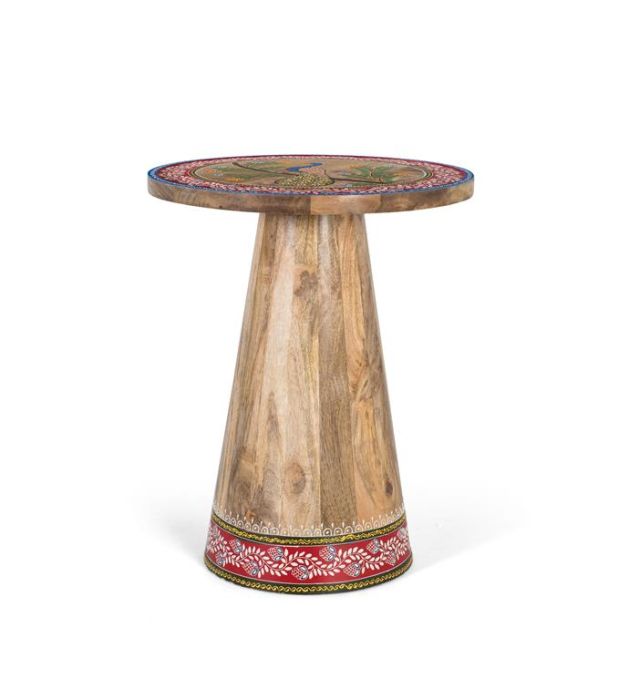 Mesa auxiliar étnica pintada