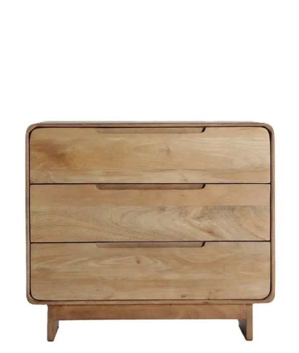 Cómoda Gaillac  madera natural 3 cajones