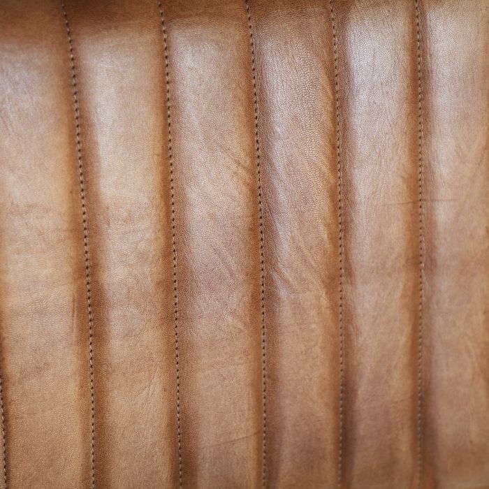 Silla chadron Cuero Marrón Hierro Negro, 87 Cm