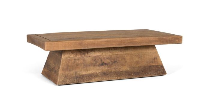 Mesa centro vintage natural rectangular