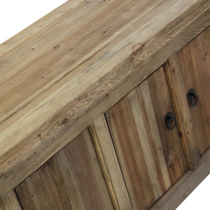 Mueble TV Madera Pino Reciclado Natural Envejecido, 220 Cm