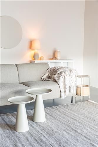 Mesa Auxiliar Grande Metal Beige, 39'5 Cm