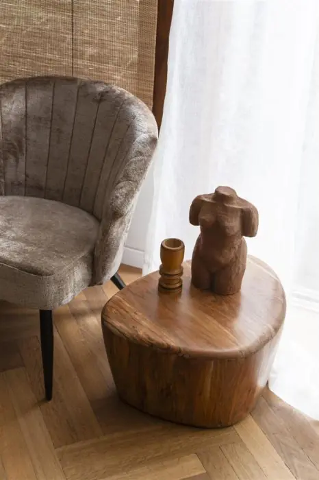 Mesa Centro Madera Acacia Marrón, 58 Cm