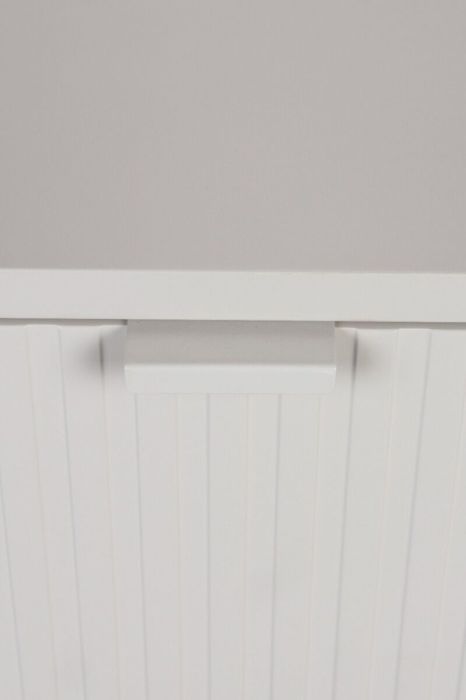 Mesita de Noche Hierro Blanco, 41 Cm