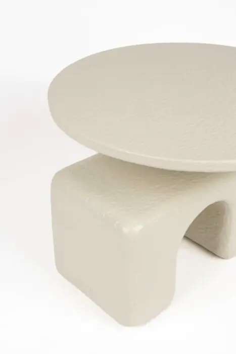 Mesa Auxiliar Resina Blanca, 58 Cm