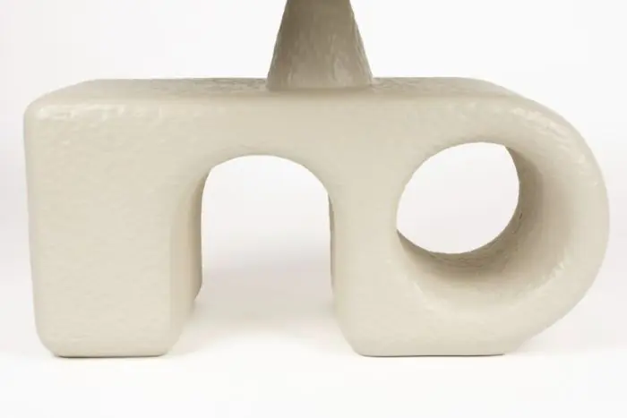 Mesa Auxiliar Resina Blanca, 58 Cm