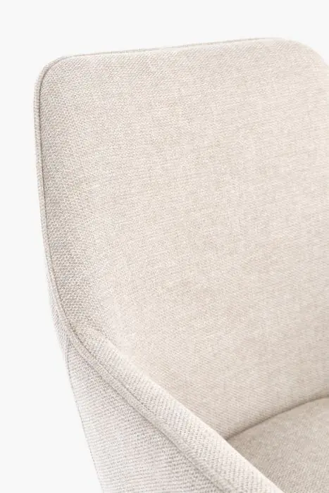 Silla Brazos Tejido Beige Acero, 58 Cm