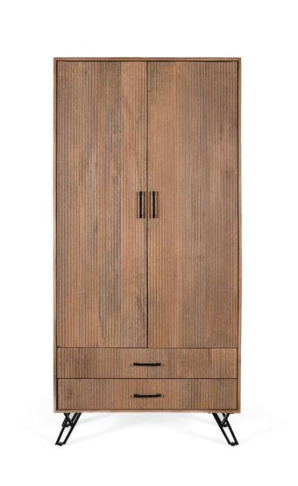 Armario madera 2 puertas 2 cajones