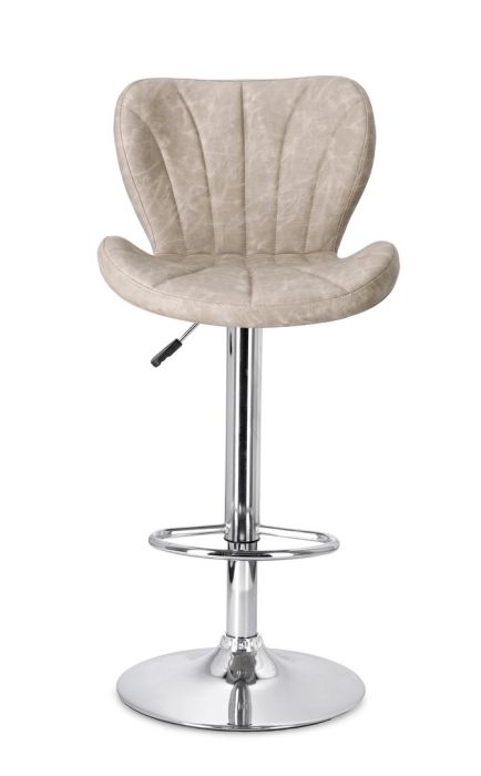 Taburete Bar Beige Acero Cromado, 47 Cm