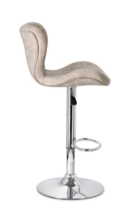 Taburete Bar Beige Acero Cromado, 47 Cm