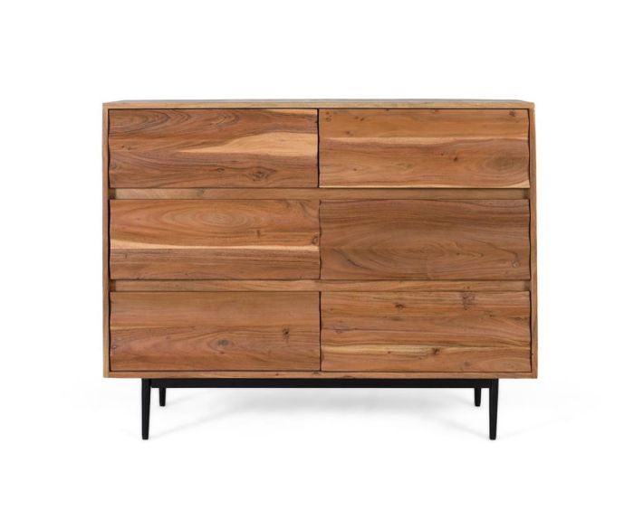 Cómoda wave madera 6 cajones