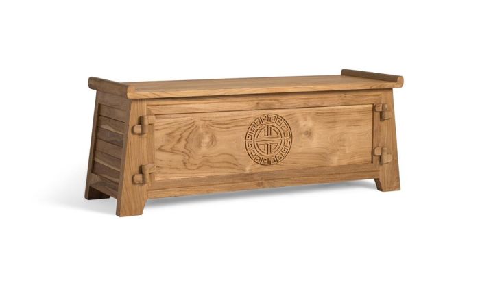 Arcón tabú oriental madera natural