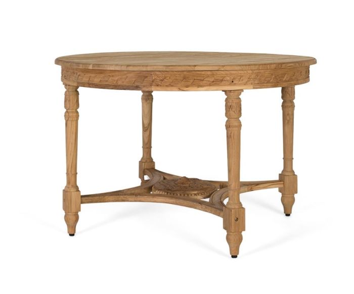 Mesa comedor redonda madera natural