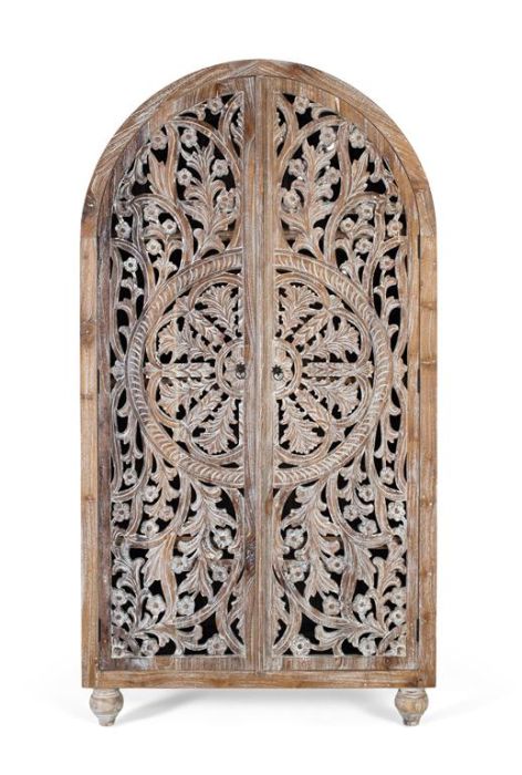 Armario om madera blanco decapado 2 puertas