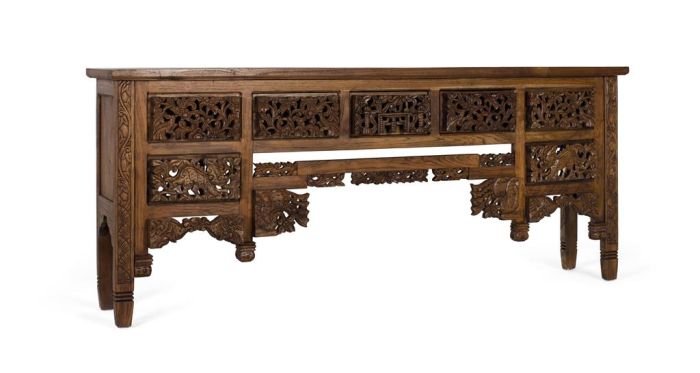 Consola Xiony Madera marrón 5 cajones