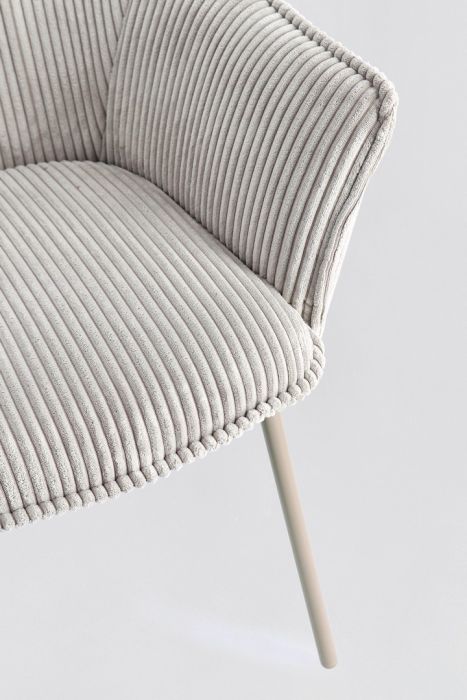 Silla Terciopelo Gris Claro Acero, 66 Cm