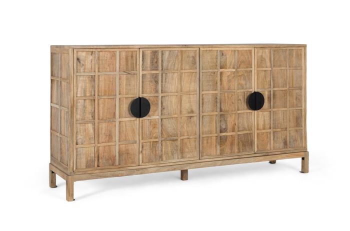 Aparador Konsep  madera tallada 4 puertas 