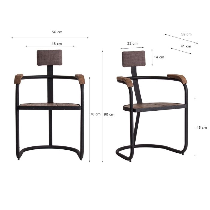 Silla Madera Pino Hierro, 90 Cm