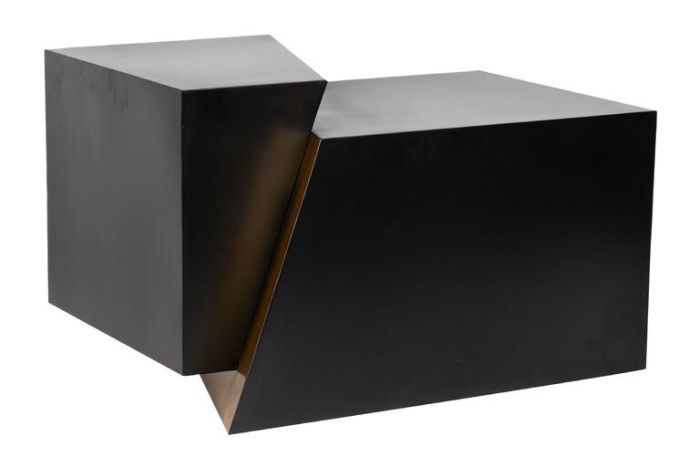 Mesa centro victoria metal negro/oro