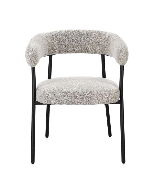 Silla Tejido Bouclé Gris Acero, 59'5 Cm