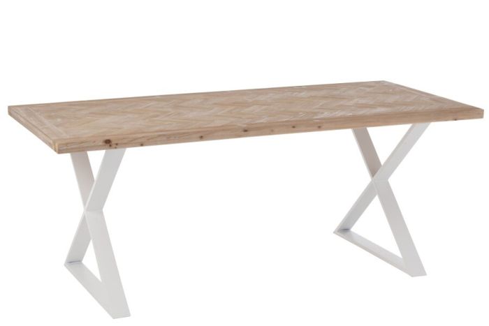 Mesa de Comedor Zigzag Estilo Nórdico, 200 Cm