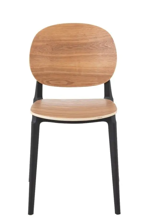 Silla Estilo Moderno Color Natural/Negro