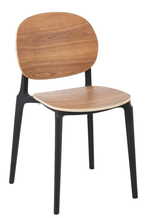 Silla Estilo Moderno Chapa Madera Plástico