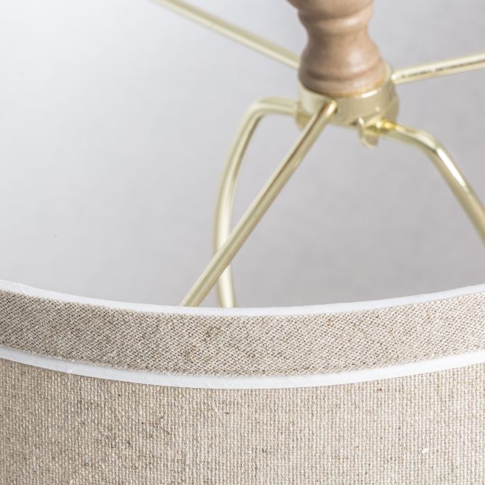 Lámpara De Sobremesa Resina Natural Tejido,42 Cm