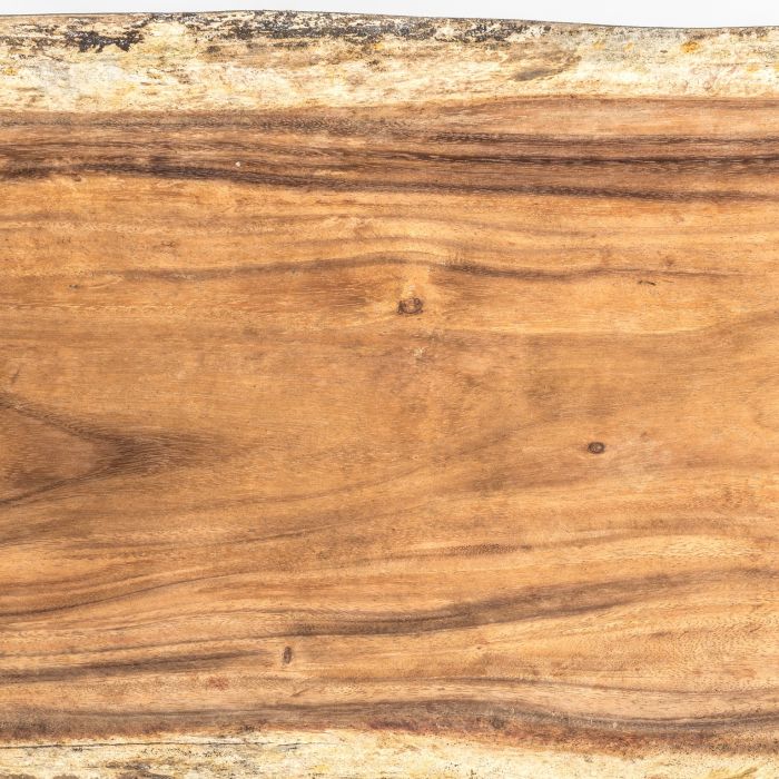 Banco Zinder Madera Natural Negro Envejecido, 220 Cm