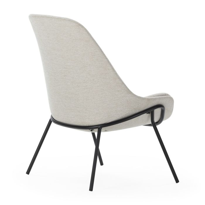 Sillón 73x74x92 Metal/Tela -- Negro/Beige